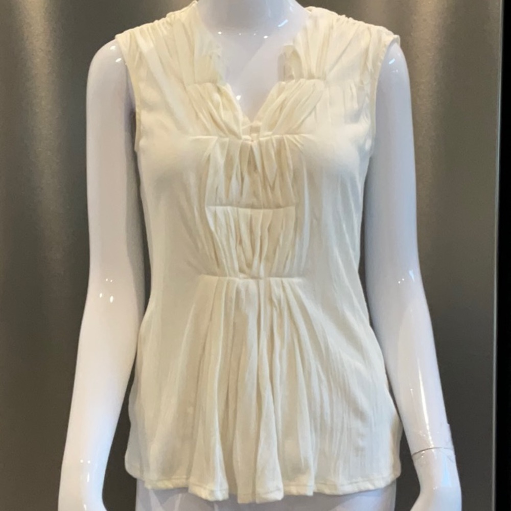 Anthropologie Sleeveless Cream Top XS